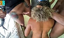 Latina Hotwife In Gangbang With Double Penetration Cuckold Husband