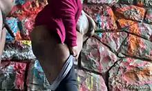 Sexy bbw remi getting creampied in a tunnel