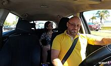 inked latina teen nympho seduces driver for intense public beach fuck