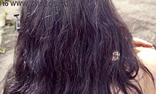 hot chubby girl fucking in the street in front of people, so wild!