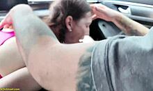 Skinny Teen Rough Lesson By Driving Instructor