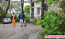 Rebecca Nikson offers Turman Merman a place to stay, leading to blowjob, doggystyle, and creampie