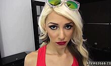 Amateur Teen Anal with Big Dildo Suspended Step Sis