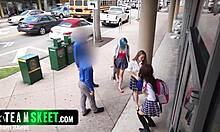 Teen bulgarian dances lap dance and gets punished by police officer.