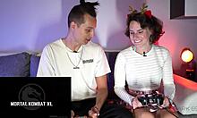 teacher and student play strip game on ps4