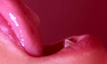 Intriguing close-up of Japanese blowjob and face fucking