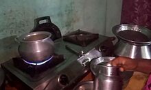 aunty engages in hardcore action with stepbrother, revealing her hairy pussy in the dorm