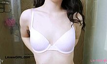 The fresh-faced model took a shower after her casting interview, photoshoot, and massage.