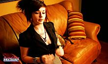 inked hottie marci uses dildo and vibrator while touching her body