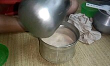 aunty engages in hardcore action with stepbrother, revealing her hairy pussy in the dorm