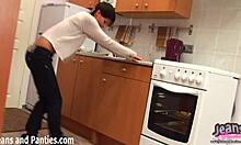 This emo tomboy teen takes off her skinny jeans slowly. So revealing.