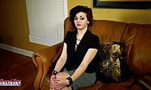 inked hottie marci uses dildo and vibrator while touching her body