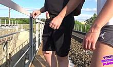 we wanted to fuck on the train but almost got caught by neighbors