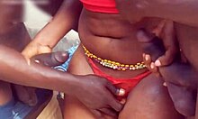 hardcore outdoor pounding with two friends