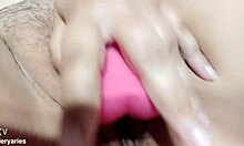 Fieryaries playing with dildo solo.