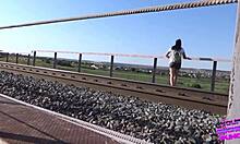 we wanted to fuck on the train but almost got caught by neighbors