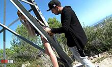 french milf sheina axe enjoys anal sex with spanish actor in rough outdoor session