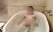 Bathing Of Japanese College Student, Cute Brunette With Small Tits And Feet