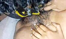 licking very hot desi indian bhabhi hairy pussy