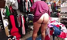 Chubby BBW Stepmother Organizes The Room In Her Home