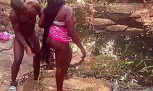 perfect boobs village girl fucked roughly in the stream by big black cock