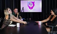 i watched val mineirinha's compilations in bora cast with bruna carlos, feeling so excited in sheer red lingerie