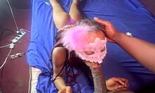 Sexy young afrolatina slut gives amazing blowjob to daddy, rewarded with pounding her swollen pussy