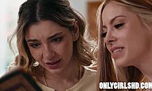 Learning the basics, Demi Hawks and Kait engage in explicit lesbian blowjob and pussy fingering session