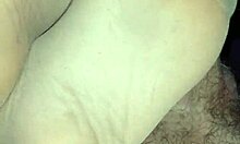 Homemade Sensual Footjob With Tan Stockings