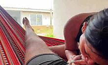 Horny Colombian Feels Excited Taking Boyfriend's Penis On Street And Sucking It