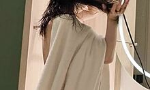 Offshot Footage Of Cute Asian Student With Ponytail