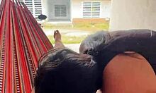 Horny Colombian Feels Excited Taking Boyfriend's Penis On Street And Sucking It