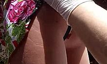 he comes from the street to suck the sex toy cock