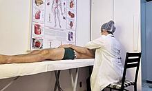 i cant hold it, nurse, im getting so hard during this exam