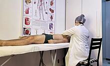 i cant hold it, nurse, im getting so hard during this exam