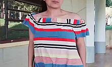 this latina milf strips naked, touches her pussy in every pose, craving to fuck her boss while he films