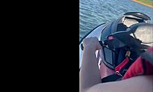brazilian amateur rides jet ski and mechanical bull in thong bikini