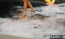 blonde teen brittney shumaker strips her big natural tits