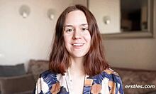 anca pounds her shaved pussy with dildo intensely