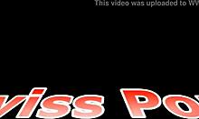 Cleaning lady Tanya cleans tool in shower