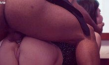 ai meu cu caralho, that tight latina ass gets fucked hard by huge black cock in quickie doggystyle.