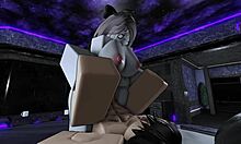 my slutty friend begs me to fuck her hard and i creampie her pussy on roblox