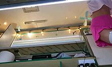 boss plays with sexy shop assistant pussy while she chats with customer 😏