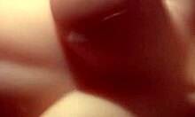 Blonde teen plays with toy, receives cumshot on huge tits