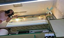 boss plays with sexy shop assistant pussy while she chats with customer 😏