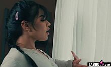 Teen Answering Door with Strapon to Delivery Girl's Surprise