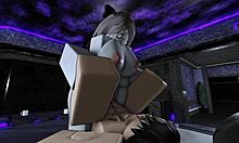 my slutty friend begs me to fuck her hard and i creampie her pussy on roblox