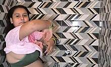 Cum in mouth bathroom sex with big ass housewife