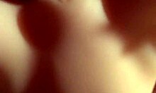 Blonde teen plays with toy, receives cumshot on huge tits