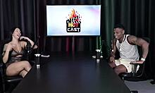 Will Mastro in sheer red lingerie